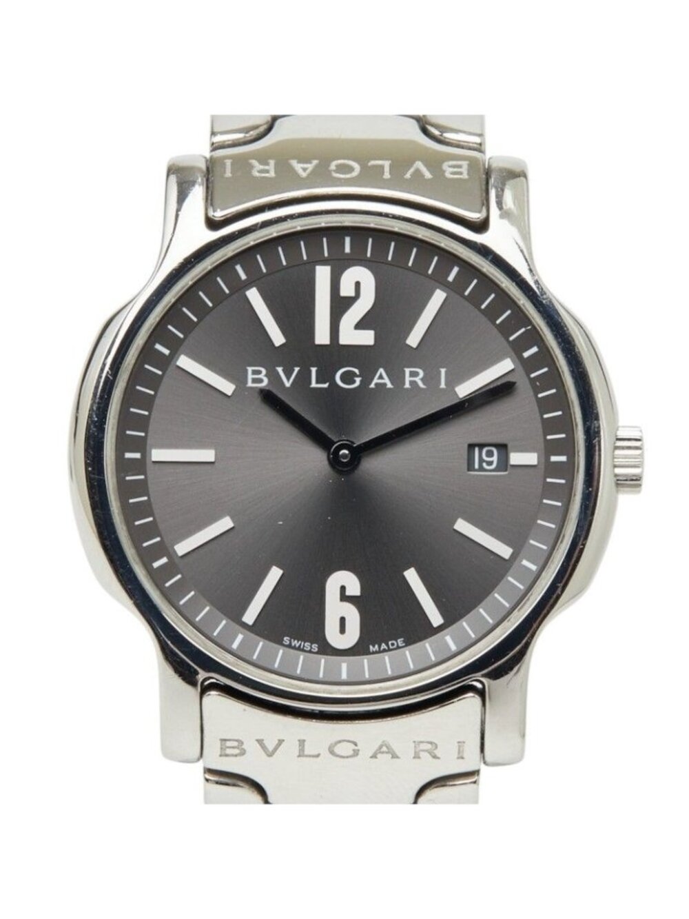 Bvlgari Solotempo Watch Gray Silver Stainless Steel